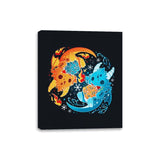 Ice Fire Dragon Dice - Canvas Wraps Canvas Wraps RIPT Apparel 8x10 / Black