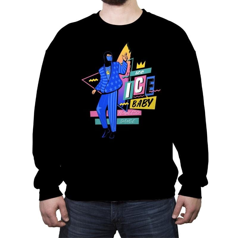 Ice Ice Baby - Crew Neck Sweatshirt Crew Neck Sweatshirt RIPT Apparel Small / Black