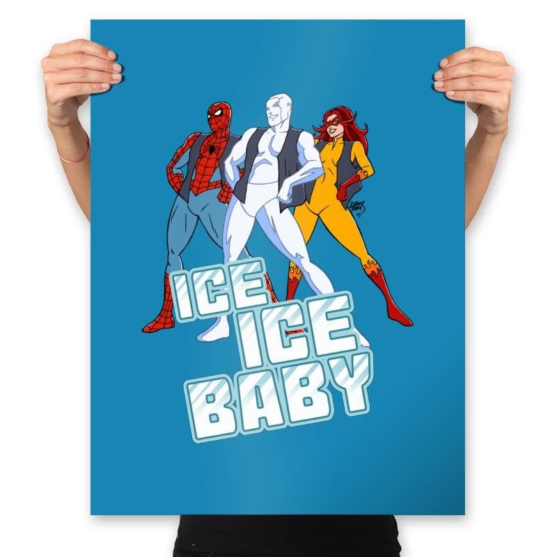 Ice Ice Baby - Prints Posters RIPT Apparel 18x24 / Sapphire