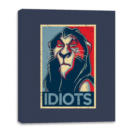 Idiots - Canvas Wraps Canvas Wraps RIPT Apparel 16x20 / Navy