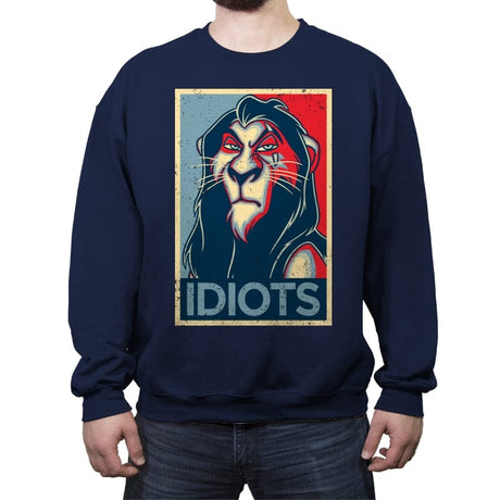 Idiots - Crew Neck Sweatshirt Crew Neck Sweatshirt RIPT Apparel Small / Navy