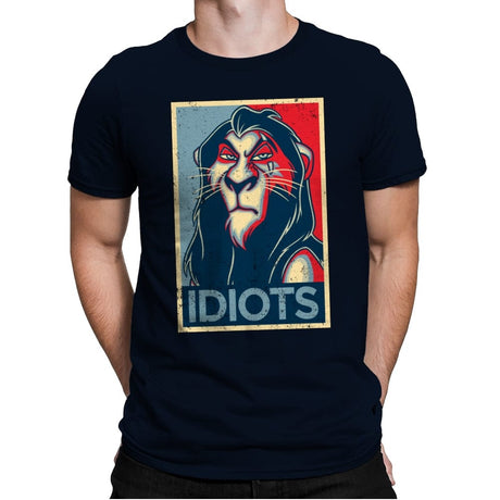 Idiots - Mens Premium T-Shirts RIPT Apparel Small / Midnight Navy