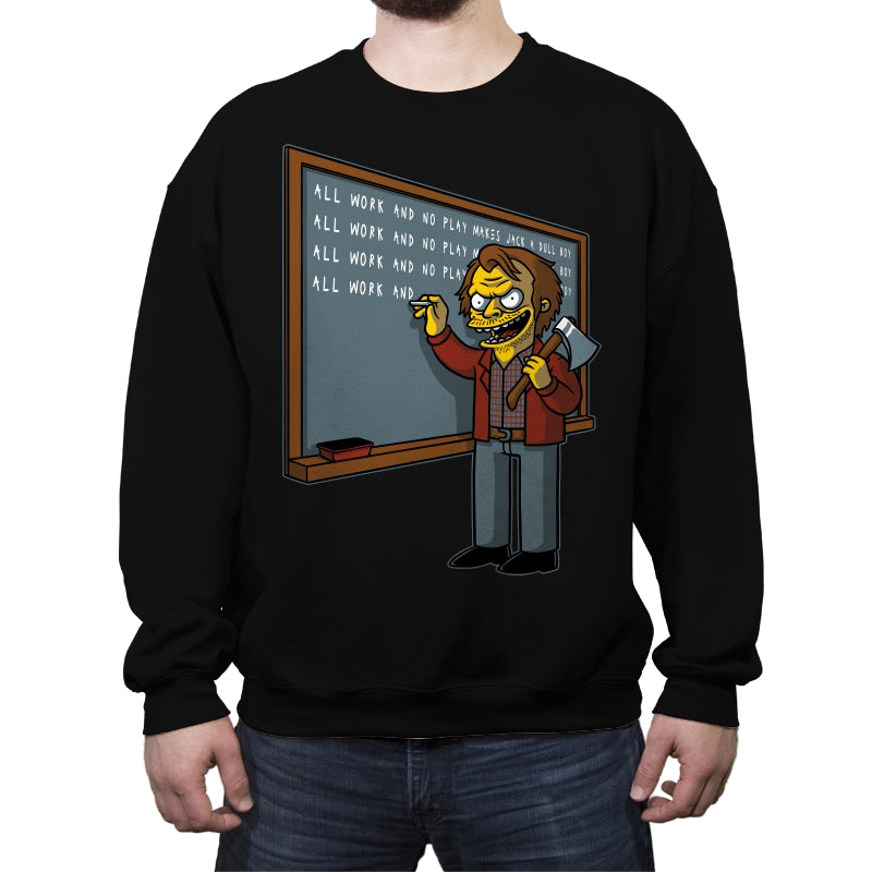 Horror Movie Chalkboard Animation - Crew Neck Sweatshirt