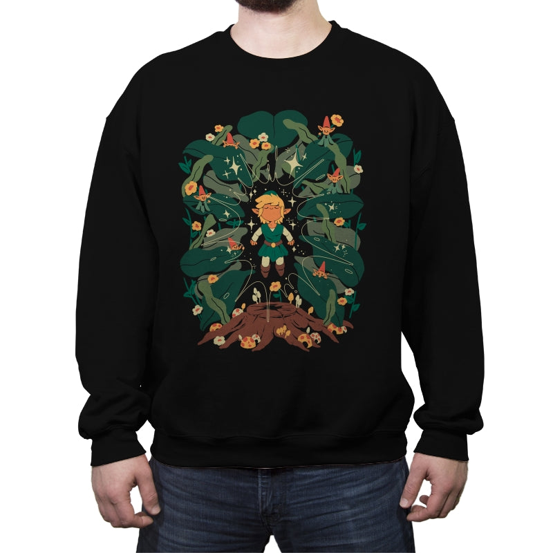 Minish Boy and Gnomes - Crew Neck Sweatshirt