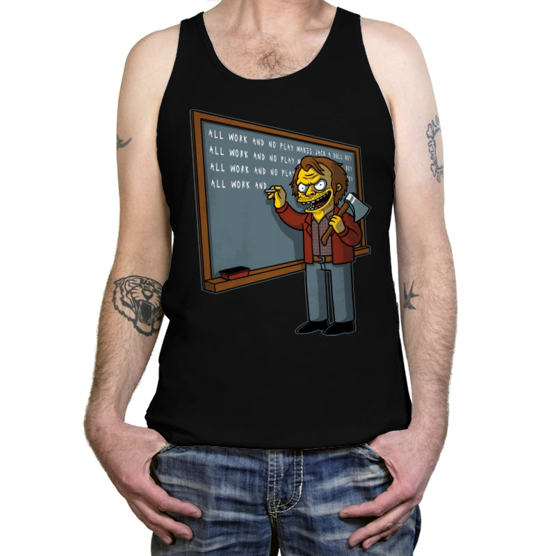 Horror Movie Chalkboard Animation - Tanktop