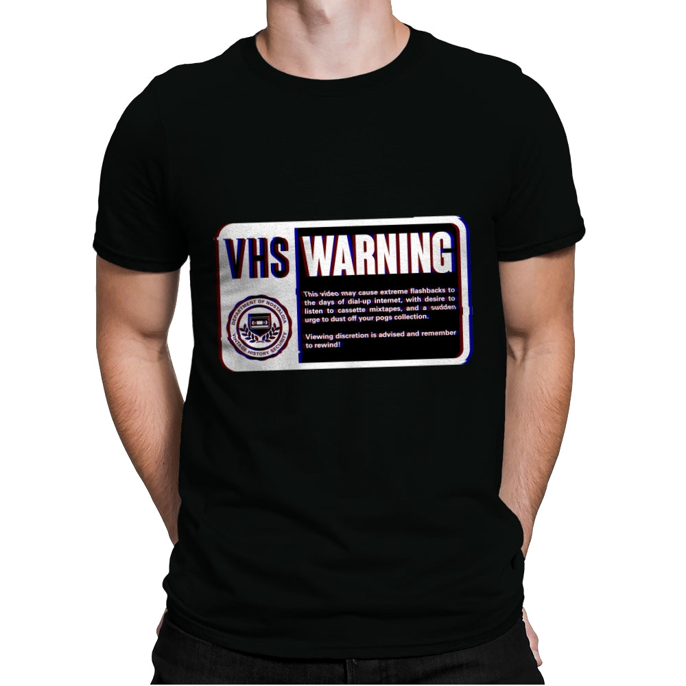 VHS Nostalgia Warning  - Mens Premium