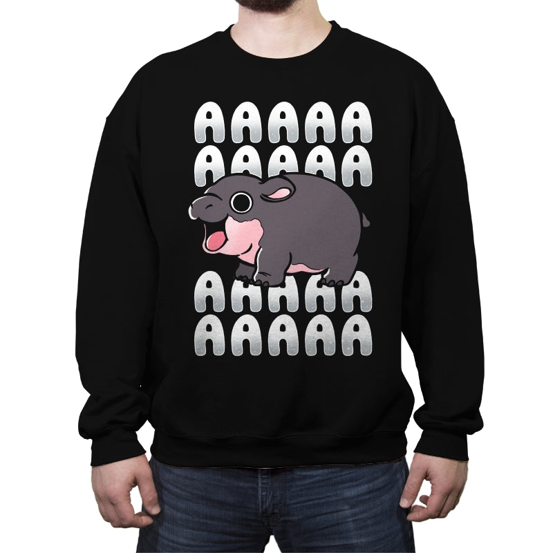 Screaming Hippo - Crew Neck Sweatshirt