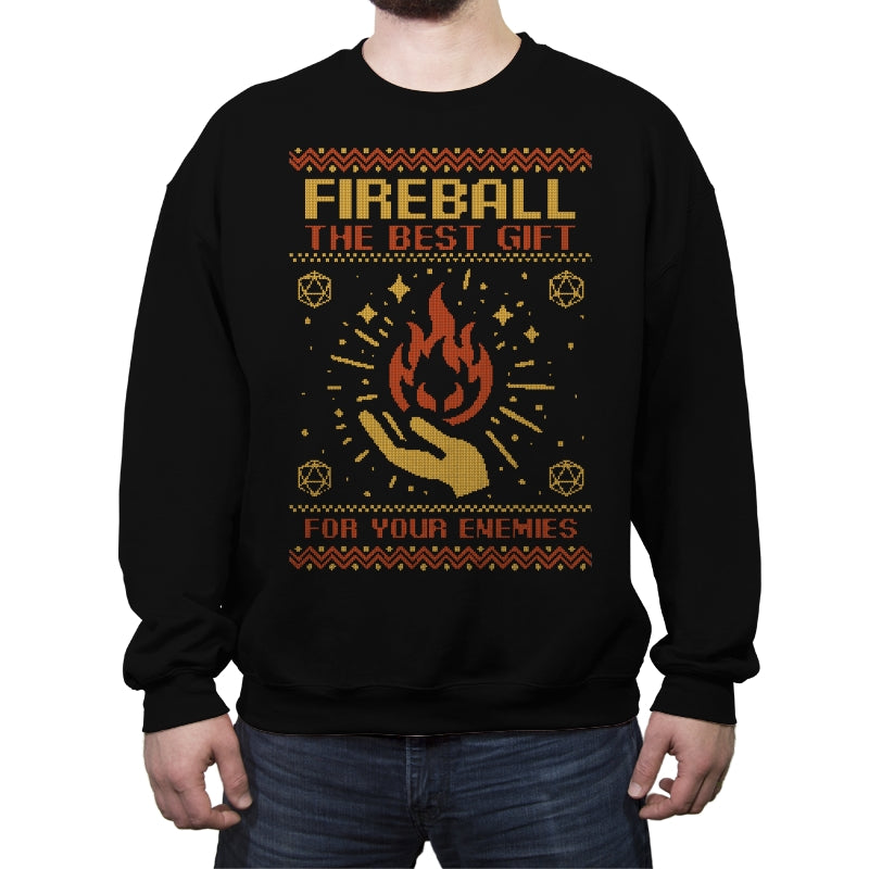 Ugly Sweater RPG Fireball - Crew Neck Sweatshirt