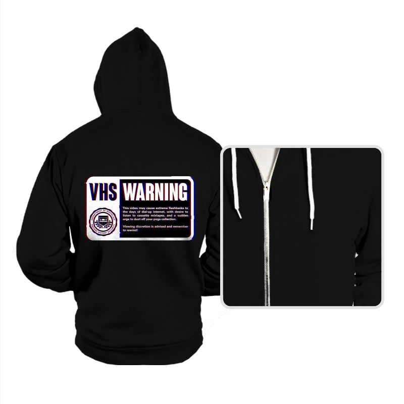 VHS Nostalgia Warning  - Hoodies