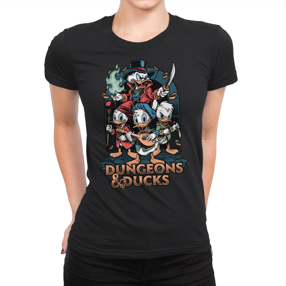 Dungeons and Ducks Cartoon - Womens Premium