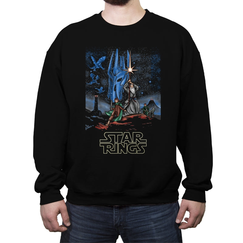 Star Rings - Crew Neck Sweatshirt