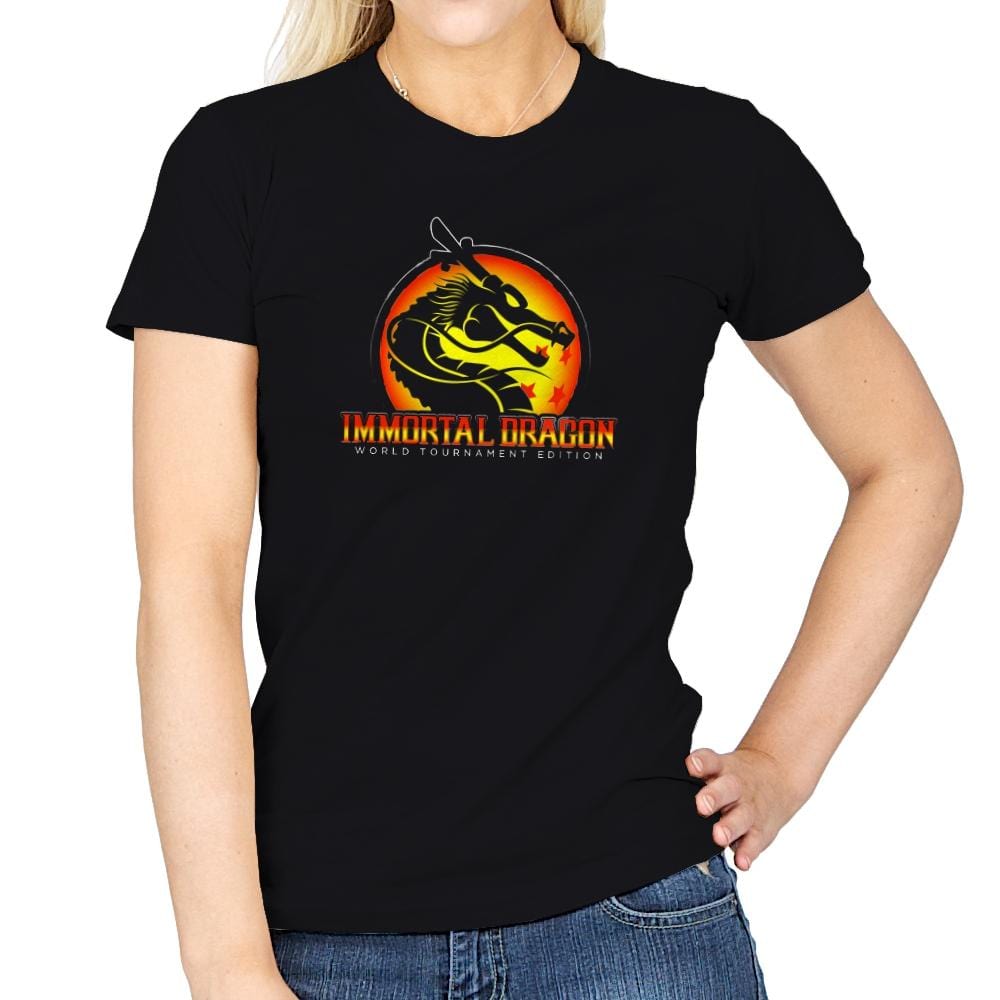 Immortal Dragon - Kamehameha Tees - Womens T-Shirts RIPT Apparel Small / Black