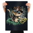 Indiana Cat - Prints Posters RIPT Apparel 18x24 / Black