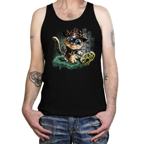 Indiana Cat - Tanktop Tanktop RIPT Apparel X-Small / Black