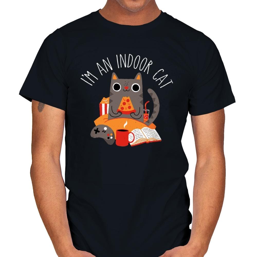 Indoor Cat - Mens T-Shirts RIPT Apparel Small / Black