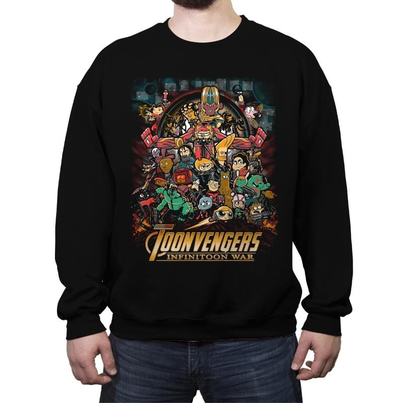 Infinitoon War - Best Seller - Crew Neck Sweatshirt Crew Neck Sweatshirt RIPT Apparel Small / Black