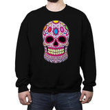 Infinity Calavera - Crew Neck Sweatshirt Crew Neck Sweatshirt RIPT Apparel Small / Black