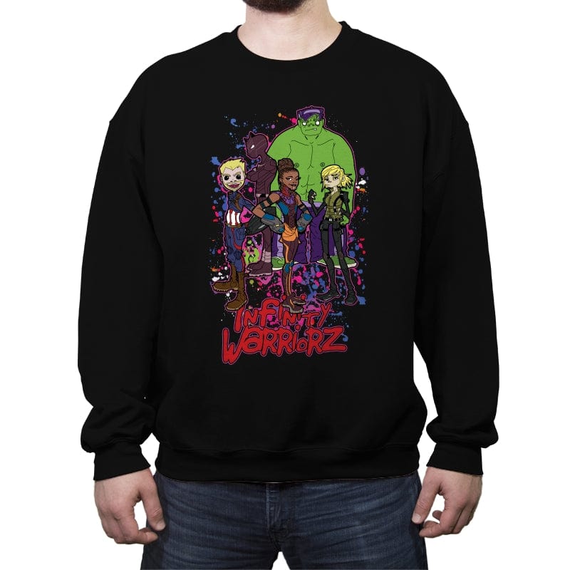 Infinity Warriorz - Crew Neck Sweatshirt Crew Neck Sweatshirt RIPT Apparel Small / Black