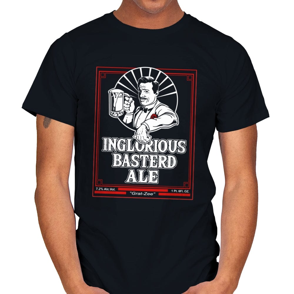 Inglorious Ale - Mens T-Shirts RIPT Apparel Small / Black