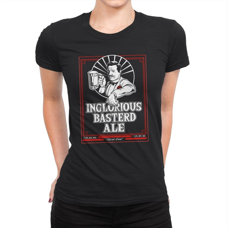 Inglorious Ale - Womens Premium T-Shirts RIPT Apparel Small / Black