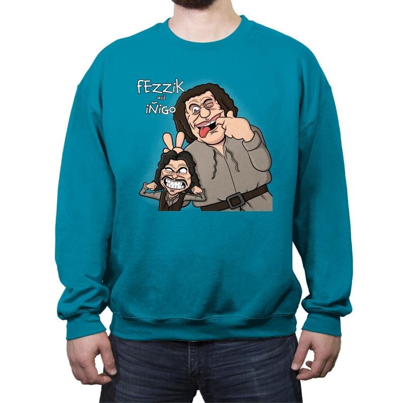 Iñigo and Fezzik - Crew Neck Sweatshirt Crew Neck Sweatshirt RIPT Apparel Small / Antique Sapphire