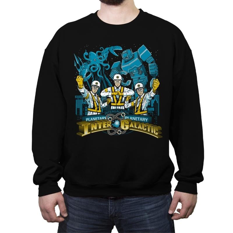 Intergalactic Rangers - Crew Neck Sweatshirt Crew Neck Sweatshirt RIPT Apparel Small / Black