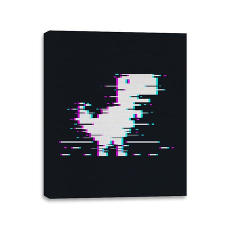 Internet Dino Glitch - Canvas Wraps Canvas Wraps RIPT Apparel 11x14 / Black