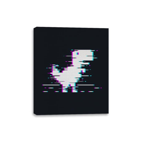 Internet Dino Glitch - Canvas Wraps Canvas Wraps RIPT Apparel 8x10 / Black