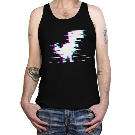 Internet Dino Glitch - Tanktop Tanktop RIPT Apparel X-Small / Black