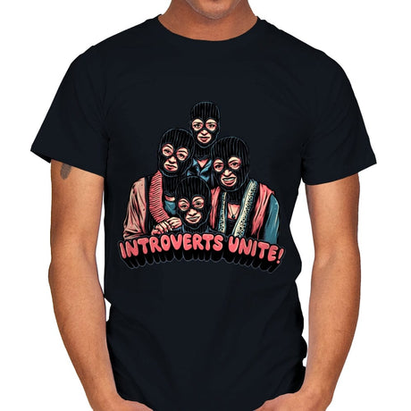 Introverts Unite - Mens T-Shirts RIPT Apparel Small / Black