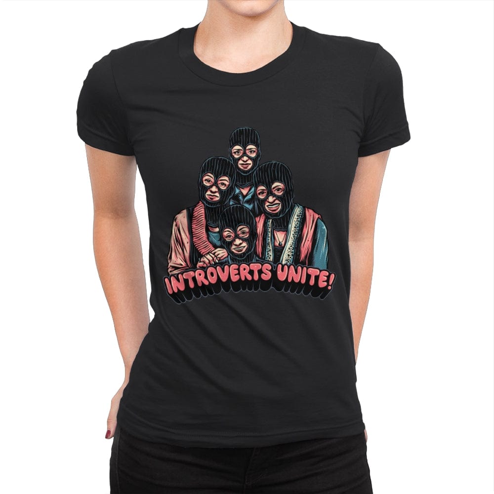 Introverts Unite - Womens Premium T-Shirts RIPT Apparel Small / Black