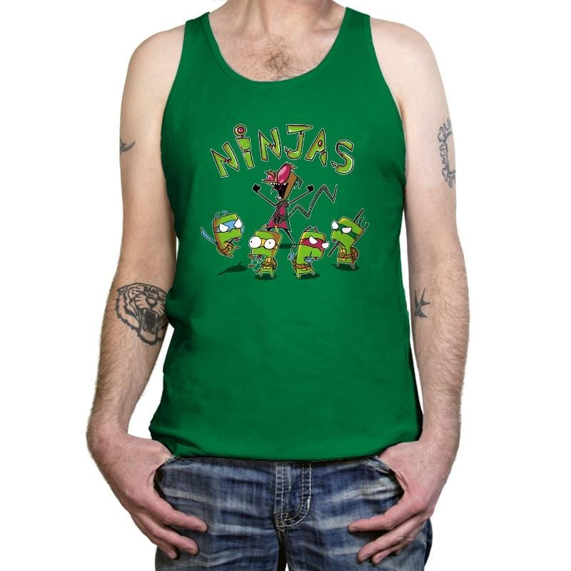 Invader Turtles Exclusive - Tanktop Tanktop RIPT Apparel X-Small / Kelly