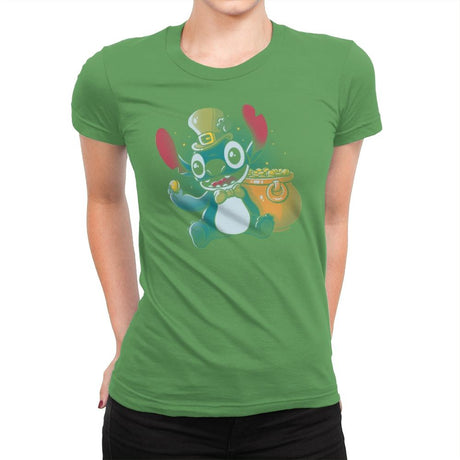 Irish Alien - Womens Premium T-Shirts RIPT Apparel Small / Kelly Green