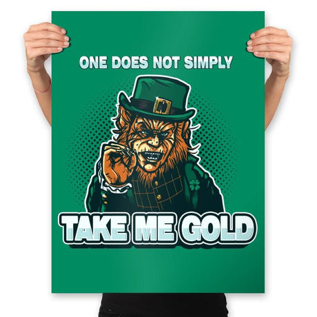 Irish Meme - Prints Posters RIPT Apparel 18x24 / Kelly