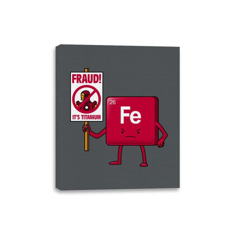 Iron Against Fraud - Canvas Wraps Canvas Wraps RIPT Apparel 8x10 / Charcoal