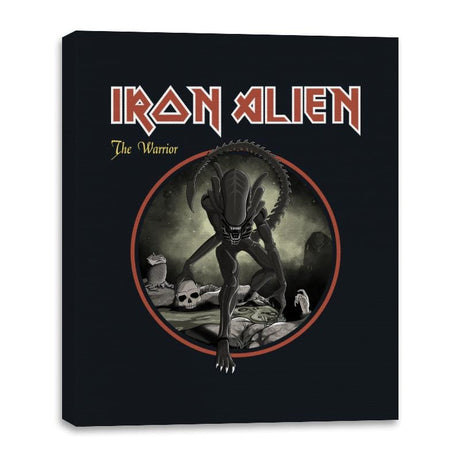 Iron Alien - Canvas Wraps Canvas Wraps RIPT Apparel 16x20 / Black