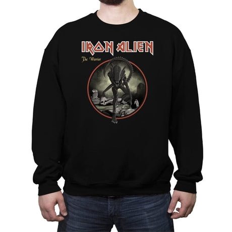 Iron Alien - Crew Neck Sweatshirt Crew Neck Sweatshirt RIPT Apparel Small / Black