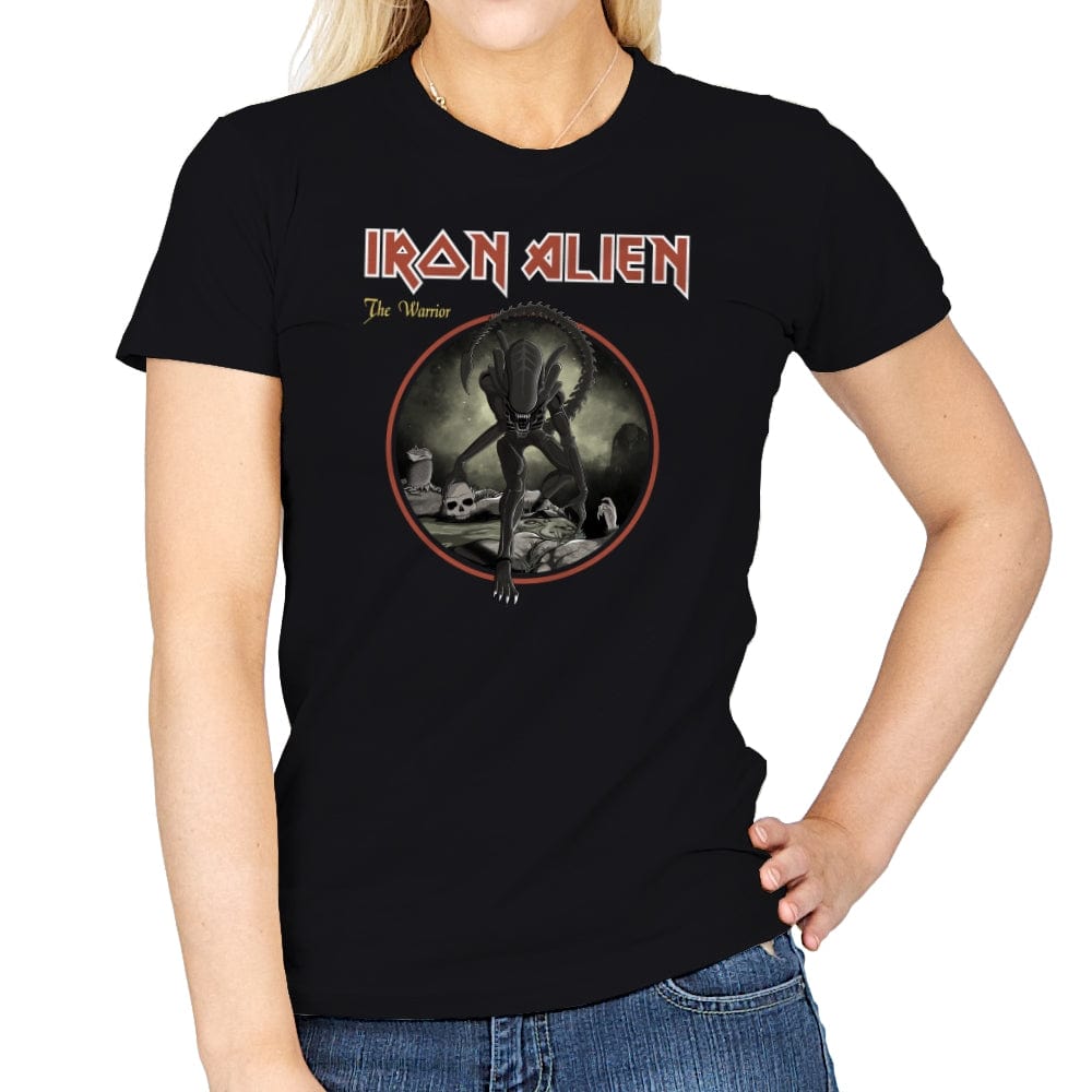 Iron Alien - Womens T-Shirts RIPT Apparel Small / Black