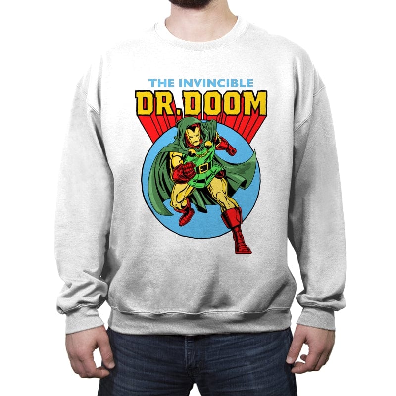 Iron Doom - Crew Neck Sweatshirt Crew Neck Sweatshirt RIPT Apparel Small / White