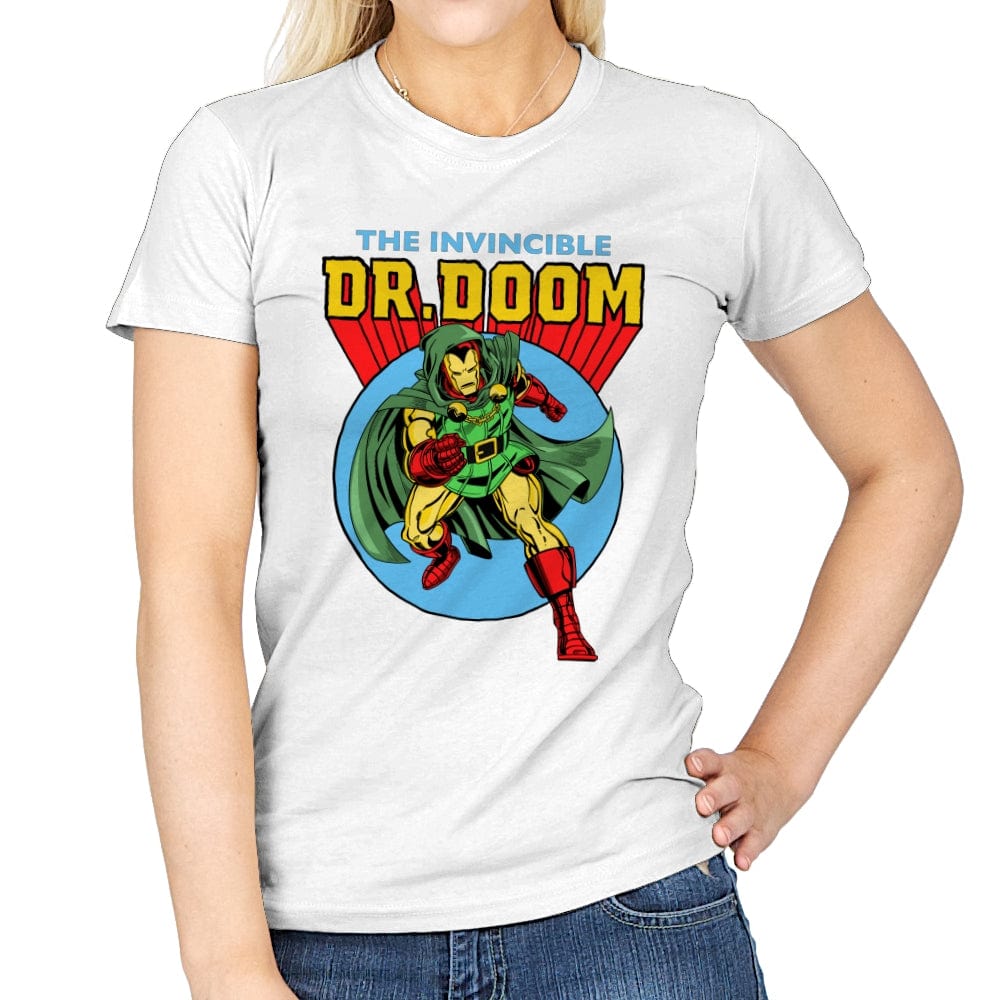 Iron Doom - Womens T-Shirts RIPT Apparel Small / White