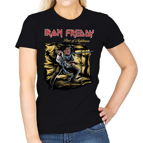 Iron Freddy - Womens T-Shirts RIPT Apparel Small / Black