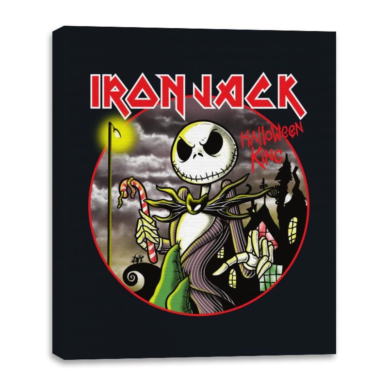 Iron Halloween King - Canvas Wraps Canvas Wraps RIPT Apparel 16x20 / Black