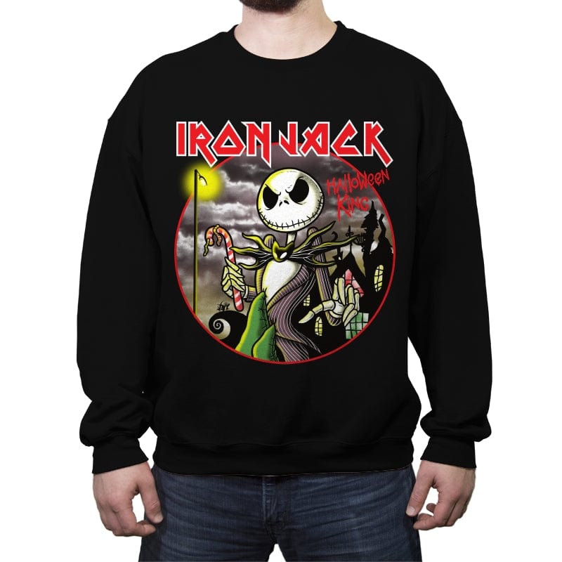 Iron Halloween King - Crew Neck Sweatshirt Crew Neck Sweatshirt RIPT Apparel Small / Black