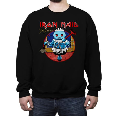 Iron Maid - Crew Neck Sweatshirt Crew Neck Sweatshirt RIPT Apparel Small / Black