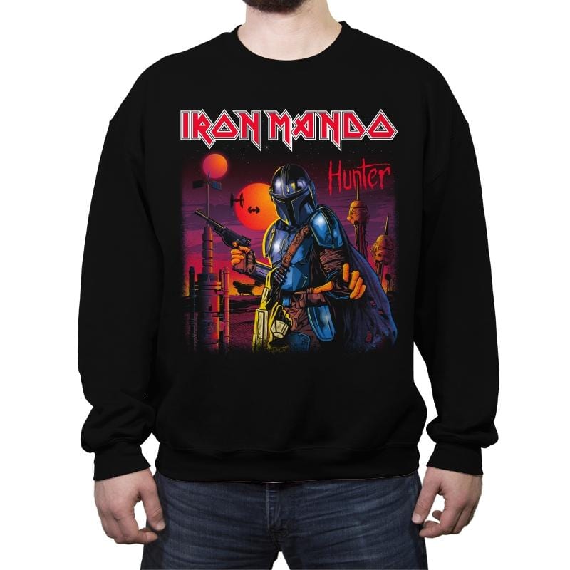 Iron Mando - Crew Neck Sweatshirt Crew Neck Sweatshirt RIPT Apparel Small / Black