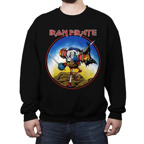 Iron Pirate - Crew Neck Sweatshirt Crew Neck Sweatshirt RIPT Apparel Small / Black