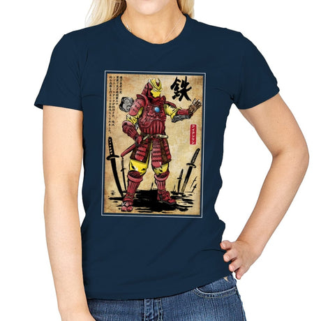 Iron Samurai - Womens T-Shirts RIPT Apparel Small / Navy