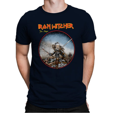 Iron Witcher - Mens Premium T-Shirts RIPT Apparel Small / Midnight Navy