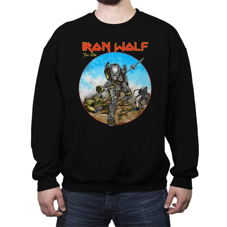 Iron Wolf - Crew Neck Sweatshirt Crew Neck Sweatshirt RIPT Apparel Small / Black