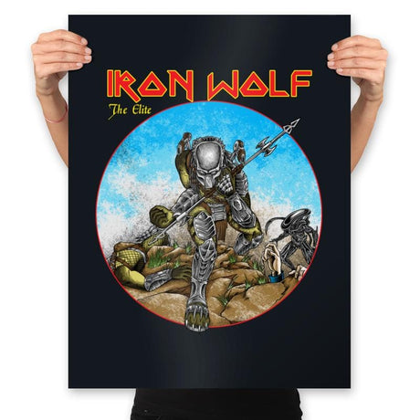 Iron Wolf - Prints Posters RIPT Apparel 18x24 / Black